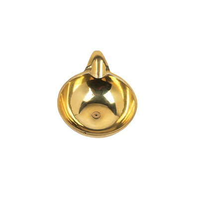 Klassic 2.3 Inch Pure Brass One Mukhi Diya for Puja, Mandir, Diwali Decor | Pack of 6