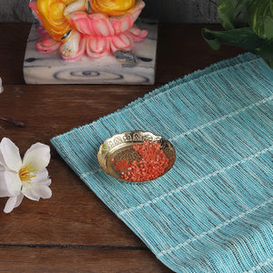 
                  
                    Klassic Small Brass Puja Thali/Bhog Thali for Mandir with Flower Engraved Design for Home & Temple Decoration & Gifting (Gold, 4 Inch)
                  
                