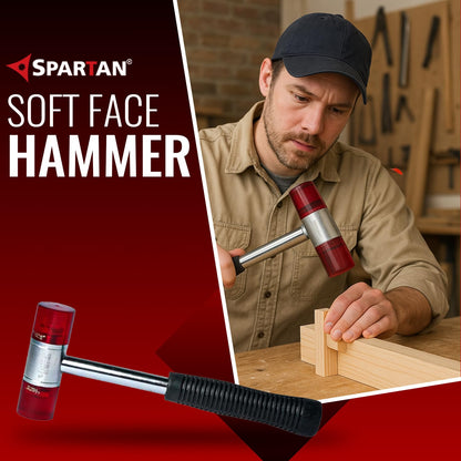 Spartan 20mm Soft Face Hammer | Dual Head Acetate Mallet Tool