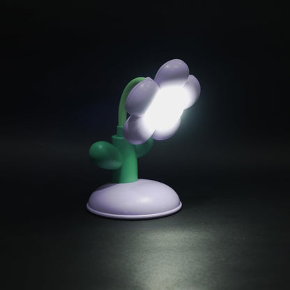 Lexton 7.5-Inch Flower LED Table Lamp | Rechargeable Kids Study & Reading Light with USB Charging