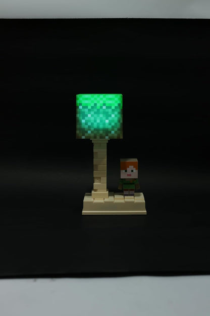 Lexton 7-Inch Minecraft Cartoon LED Table Lamp | Rechargeable Kids Night & Study Light