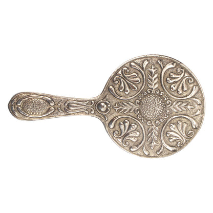 iCraft ICCM02 Hand Carved Metal Round Hand Mirrors for Home Decorations (Metal, Pack of 1)