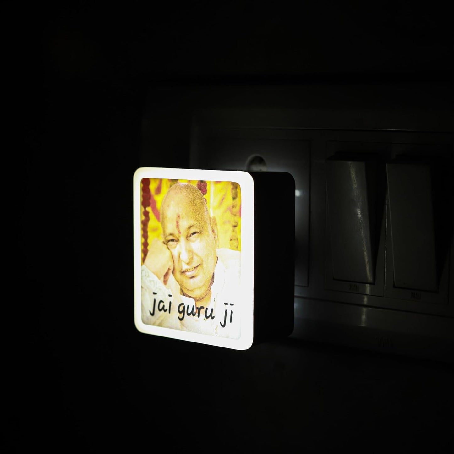 Lexton Guruji LED Night Lamp – Warm White, Spiritual Home Decor, 0.5W
