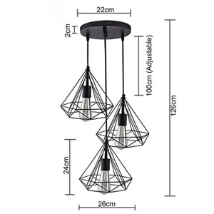 
                  
                    Lexton 60 Watt Diamond Cage Hanging Ceiling Pendant Lamp Light Fixture | Bedroom, Restaurant, Indoor Or Home Decoration (Corded Electric, Black, Pack of 1, Bulb Not Included)
                  
                