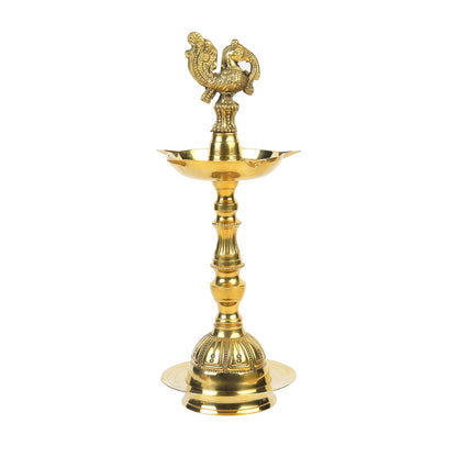 Klassic Brass Kerala Peacock Diya 11 Inch