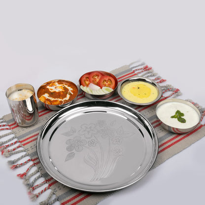 Sorabh RGL Premium Stainless Steel Royal Glass – 7 cm, Laser Design, Set of 6