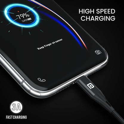 Portronics Lightning Cable 2 A 1 m Konnect B+  (Compatible with Smartphones, Laptop, Headphones, Camera, Black, One Cable)