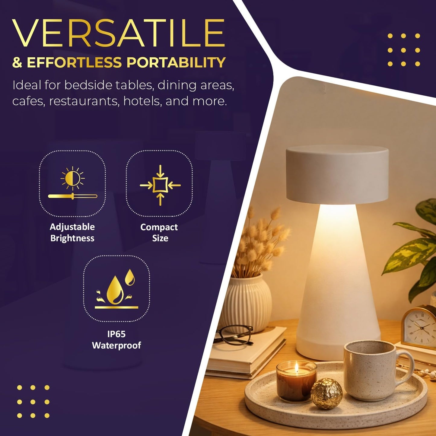 Lexton Modern Art LED Table Lamp  White