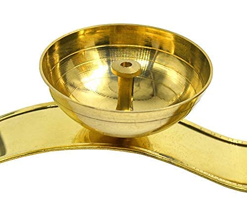 
                  
                    Klassic Decorative Brass Om Shape Oil Diya with Handle for Home, Temple, Office, Gifting & Decor for Pooja Room(6 Inch X 3 Inch), Gold, Medium
                  
                