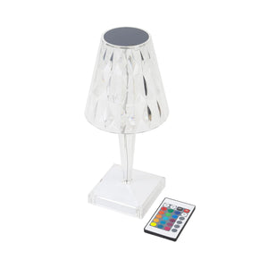 
                  
                    Lexton Diamond Shape Rechargeable Table Lamp | RGB Color Changing Light | Touch Control | Acrylic | Modern Style | Suitable for Bedroom, Office, Bar, Wedding (Pack of 1, White)
                  
                