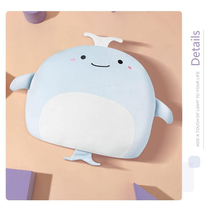 HANKLEY Whale Plush Pillow is a soft, cuddly, and huggable stuffed toy