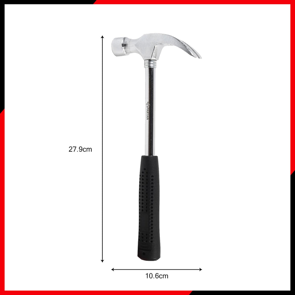 
                  
                    Spartan Curved Claw Hammer with Rubber Handle | Repair Hand working Claw Hammer for Masonry, Woodwork, Fittings for Home, DIY, Mechanic, Industrial & Professional
                  
                