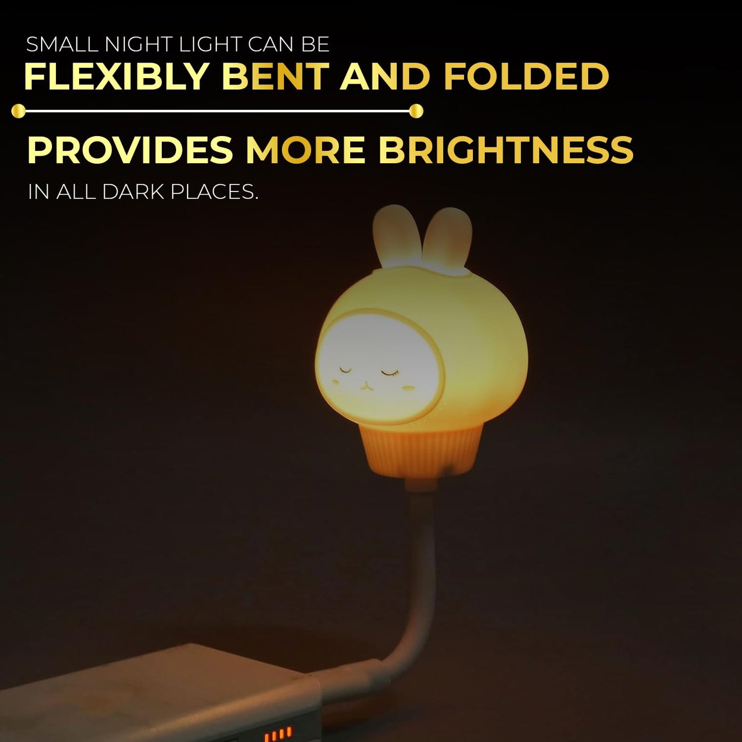 Lexton Cute Rabbit LED Night Light | USB Plug-in Kids Lamp