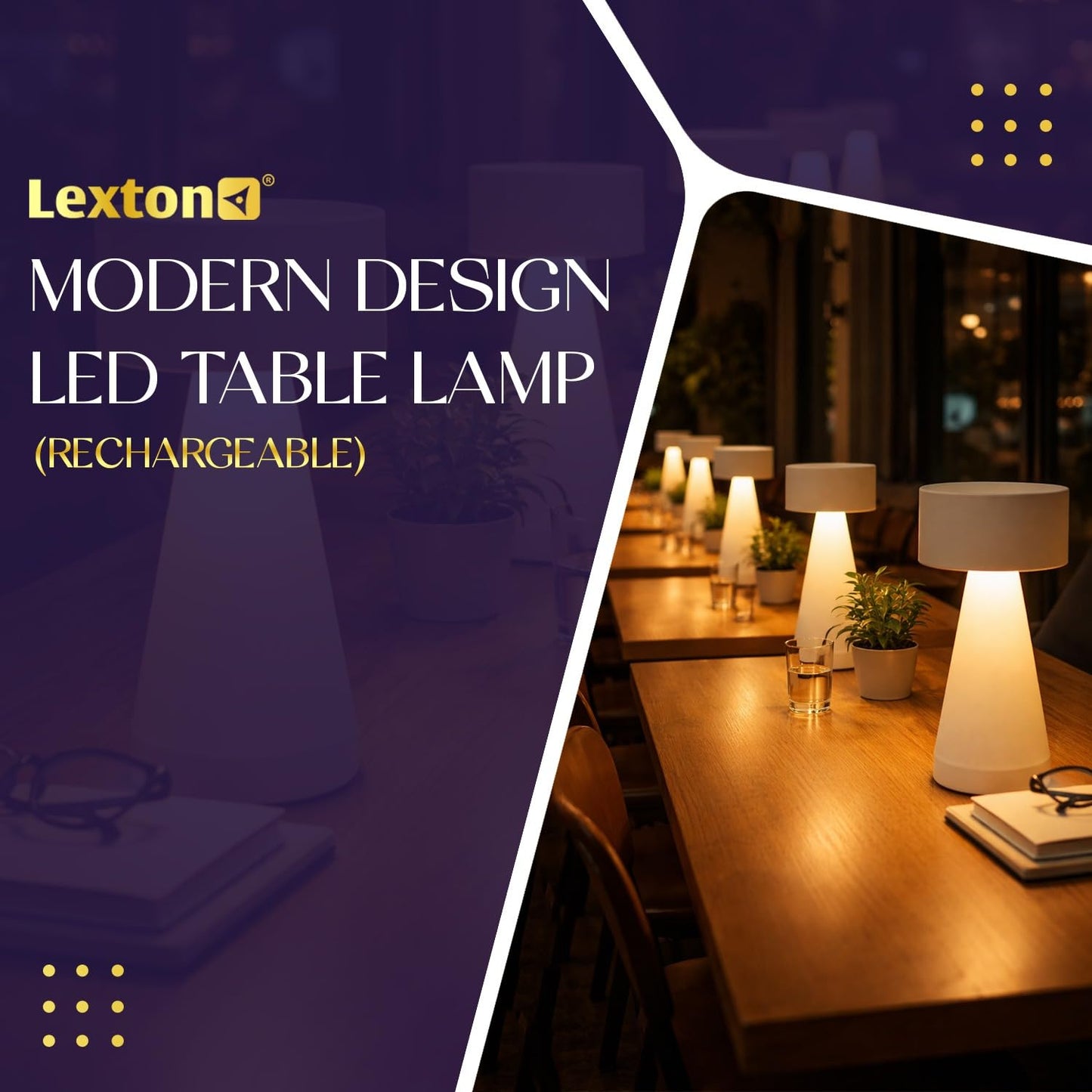 Lexton Modern Art LED Table Lamp  White