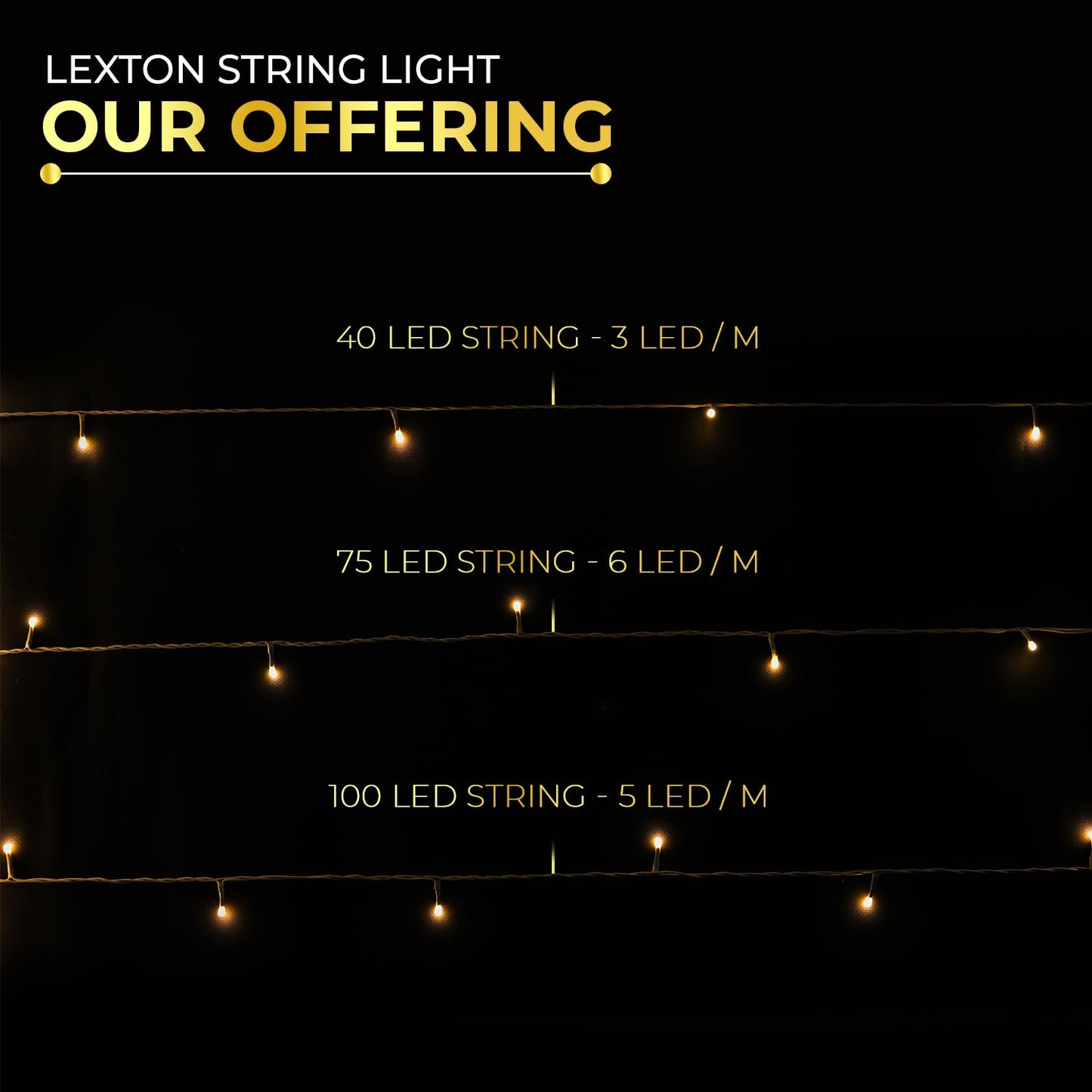 Lexton Lunar 75 LED Ultra Bright White String Lights