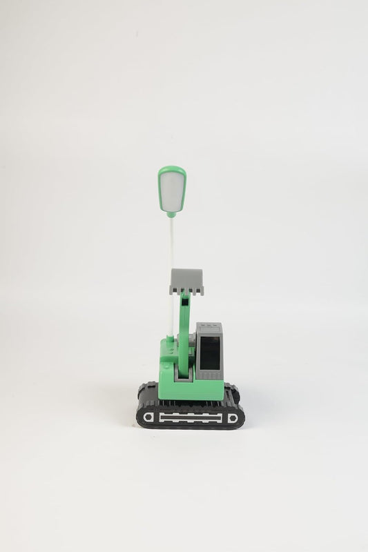 Lexton 12-Inch Excavator LED Desk Lamp | Rechargeable Kids Study Lamp with Phone Holder & Storage