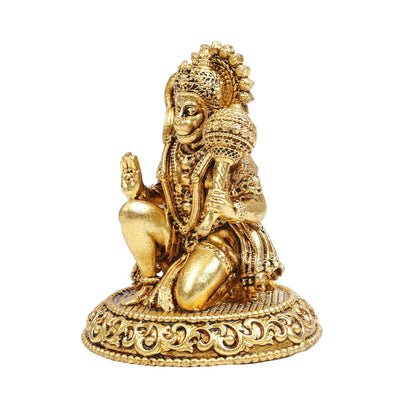 Klassic 2.7 Inch Pure Brass Hanuman Idol | Bajrangbali Murti for Home Temple