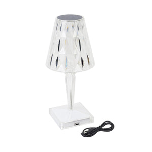
                  
                    Lexton Diamond Shape Rechargeable Table Lamp | RGB Color Changing Light | Touch Control | Acrylic | Modern Style | Suitable for Bedroom, Office, Bar, Wedding (Pack of 1, White)
                  
                