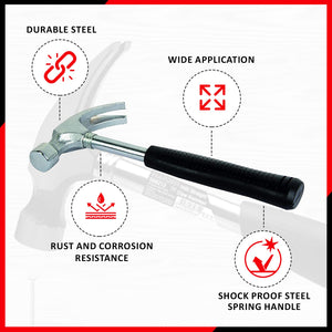 
                  
                    Spartan Curved Claw Hammer with Rubber Handle | Repair Hand working Claw Hammer for Masonry, Woodwork, Fittings for Home, DIY, Mechanic, Industrial & Professional
                  
                