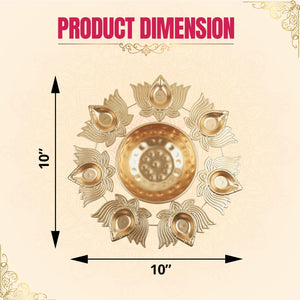 
                  
                    Klassic Unique and Antique 7 Lotus Diya Shape Urli Bowl | Metal, Perfect for Home Decor and a Unique Gift for Diwali, Housewarming, and Festive Celebrations (Golden, Pack of 1)
                  
                