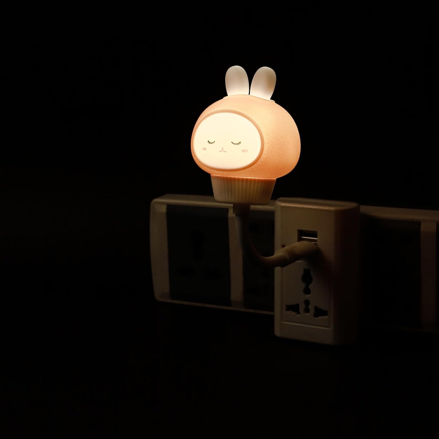 Lexton Cute Rabbit LED Night Light | USB Plug-in Kids Lamp