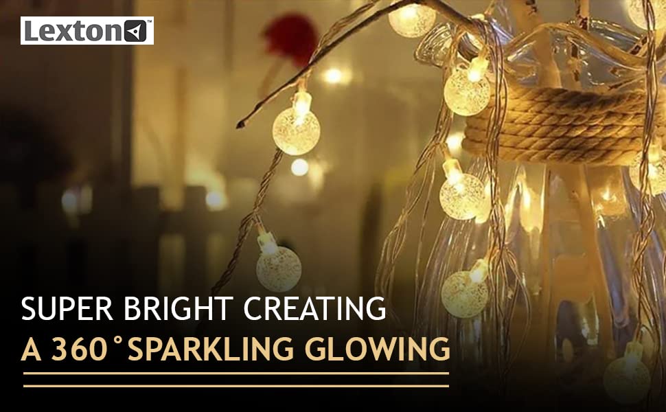 Lexton 16 Decorative Rattan Balls – Warm White Festival Lights