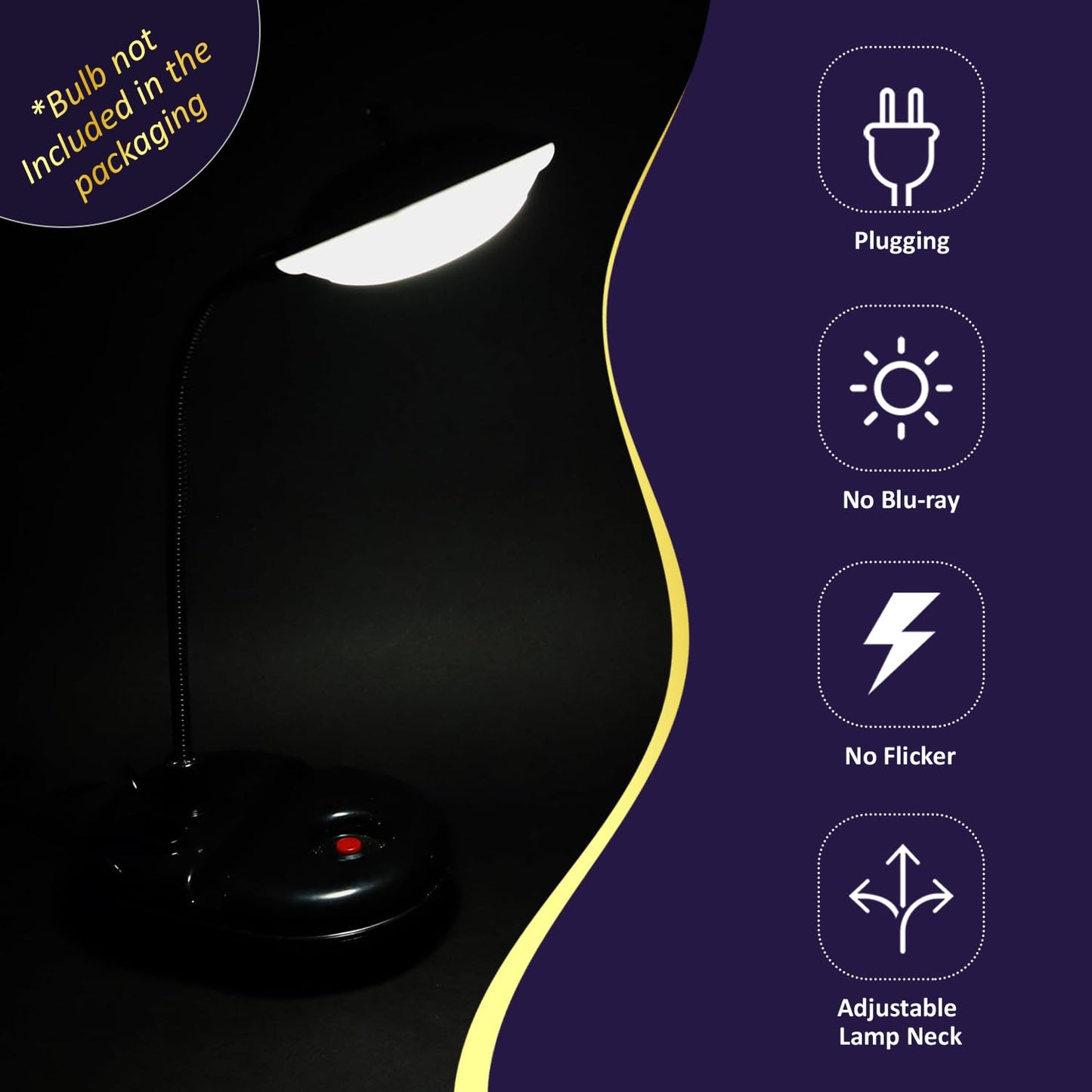 Lexton Black Desk Lamp – Study & Reading Light