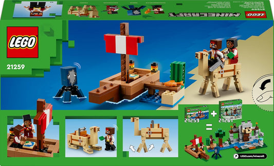 LEGO Minecraft Pirate Ship Voyage 21259 (Box Condition Damaged, Product Fine)
