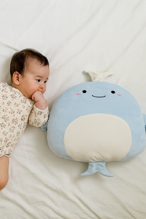 
                  
                    HANKLEY Plush Pillow Lovely Whale Stuffed Animal Soft Toy 40cm | Cute Cushion Cartoon Plushie Gift for Birthday, Kids Adults, Huggable Cuddly and Realistic Soft Toy, Blue
                  
                