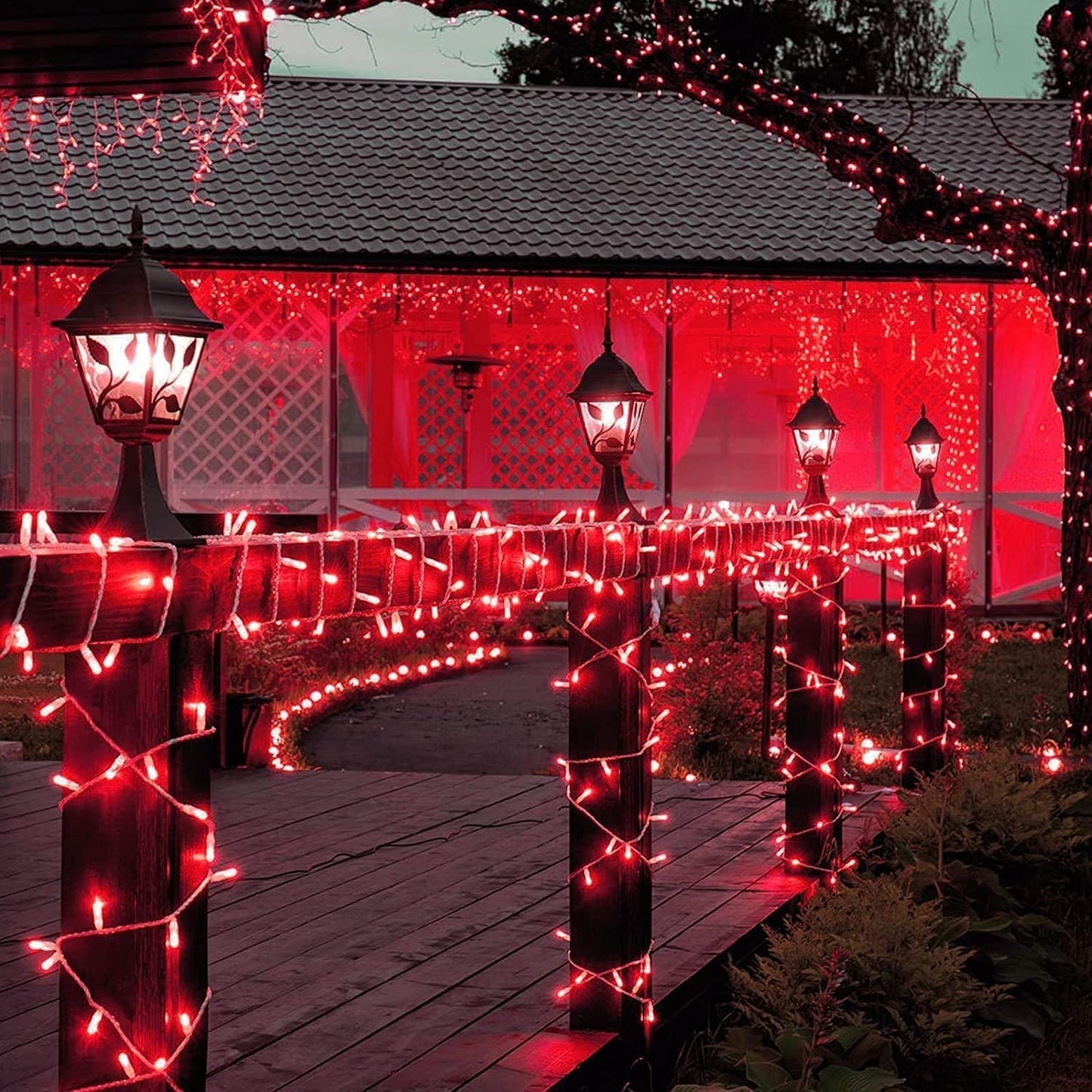 Lexton 40 LED Red Pixel Fairy String Lights