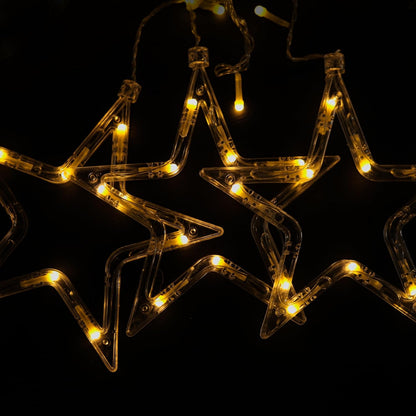 Lexton 2.6M Star Moon Curtain Lights – 100 LED Warm White