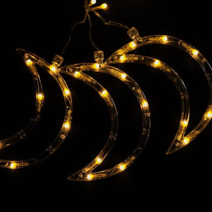 Lexton 2.6M Star Moon Curtain Lights – 100 LED Warm White