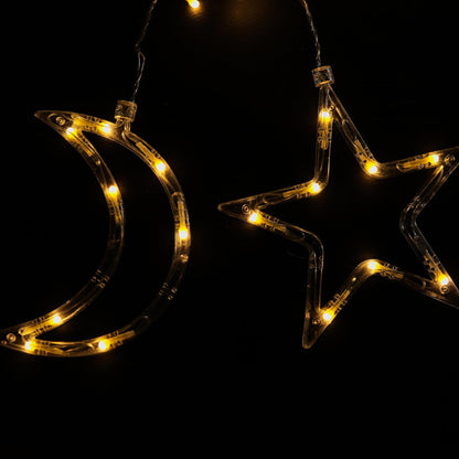 Lexton 2.6M Star Moon Curtain Lights – 100 LED Warm White
