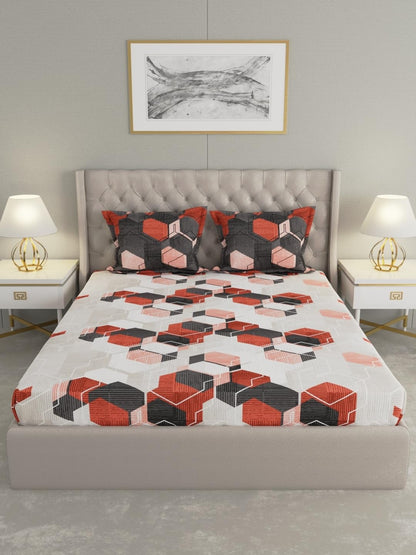 Raymond Home Camphor 144TC Queen Size One Doube Bed Sheet with Two Pillow Cover