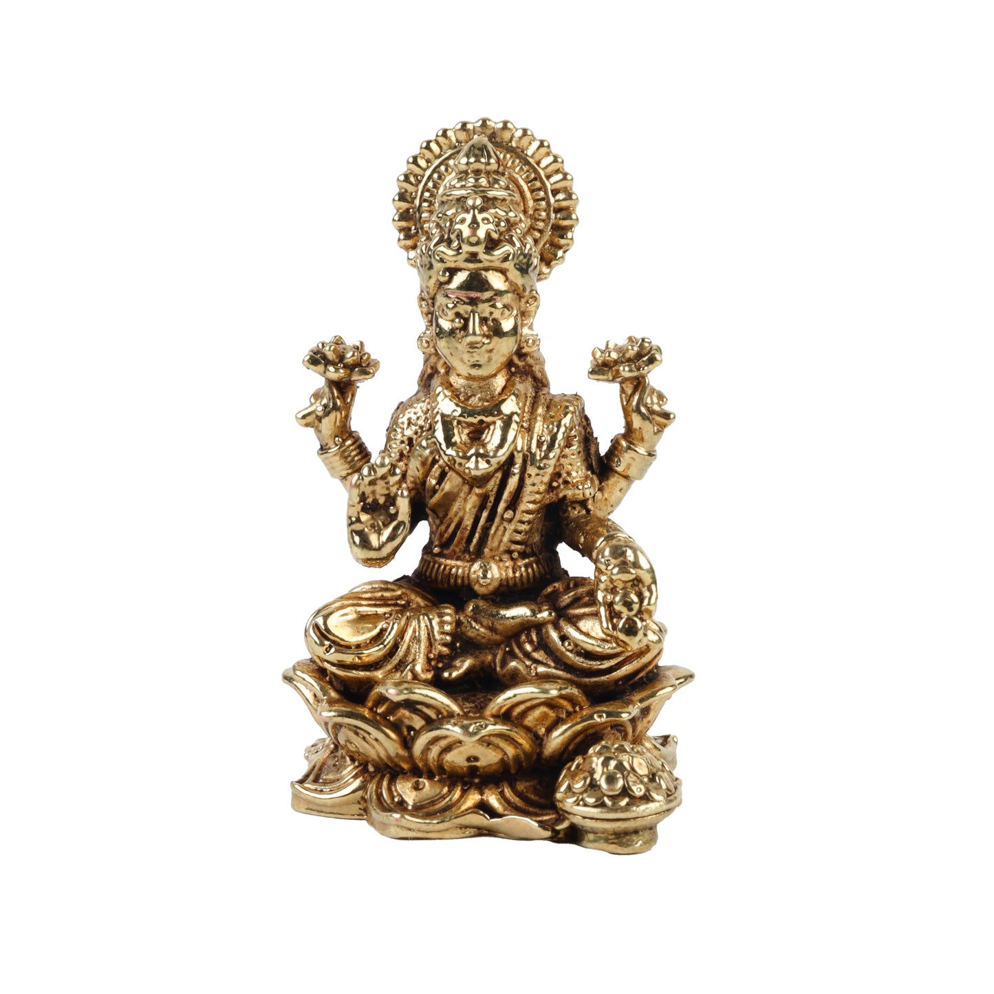 Klassic 1.7 Inch Brass Maa Lakshmi Idol for Home Temple