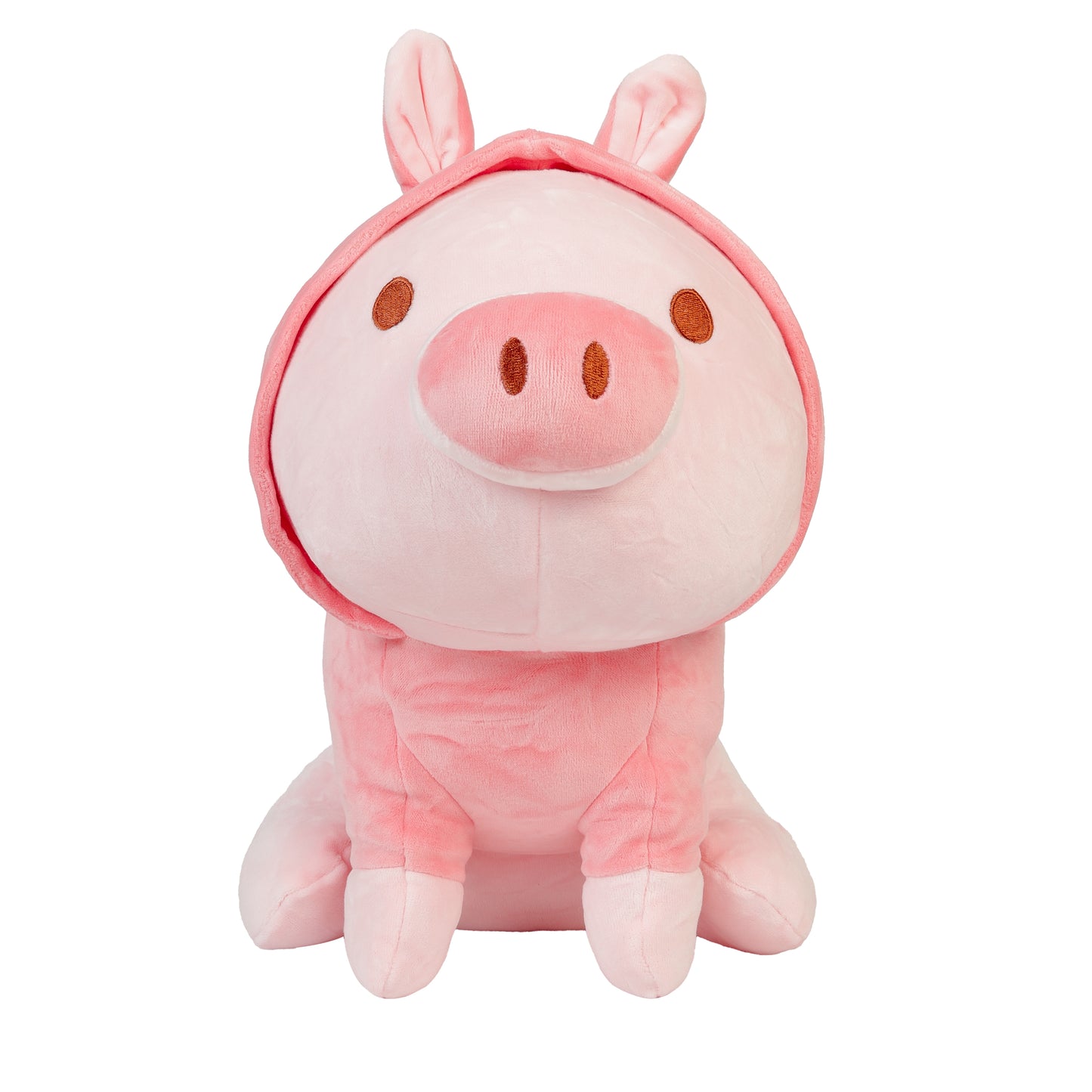 HANKLEY Pink Pig Plush Toy 12 Inch Soft Stuffed Doll with Bunny Ears for Kids & Gifting