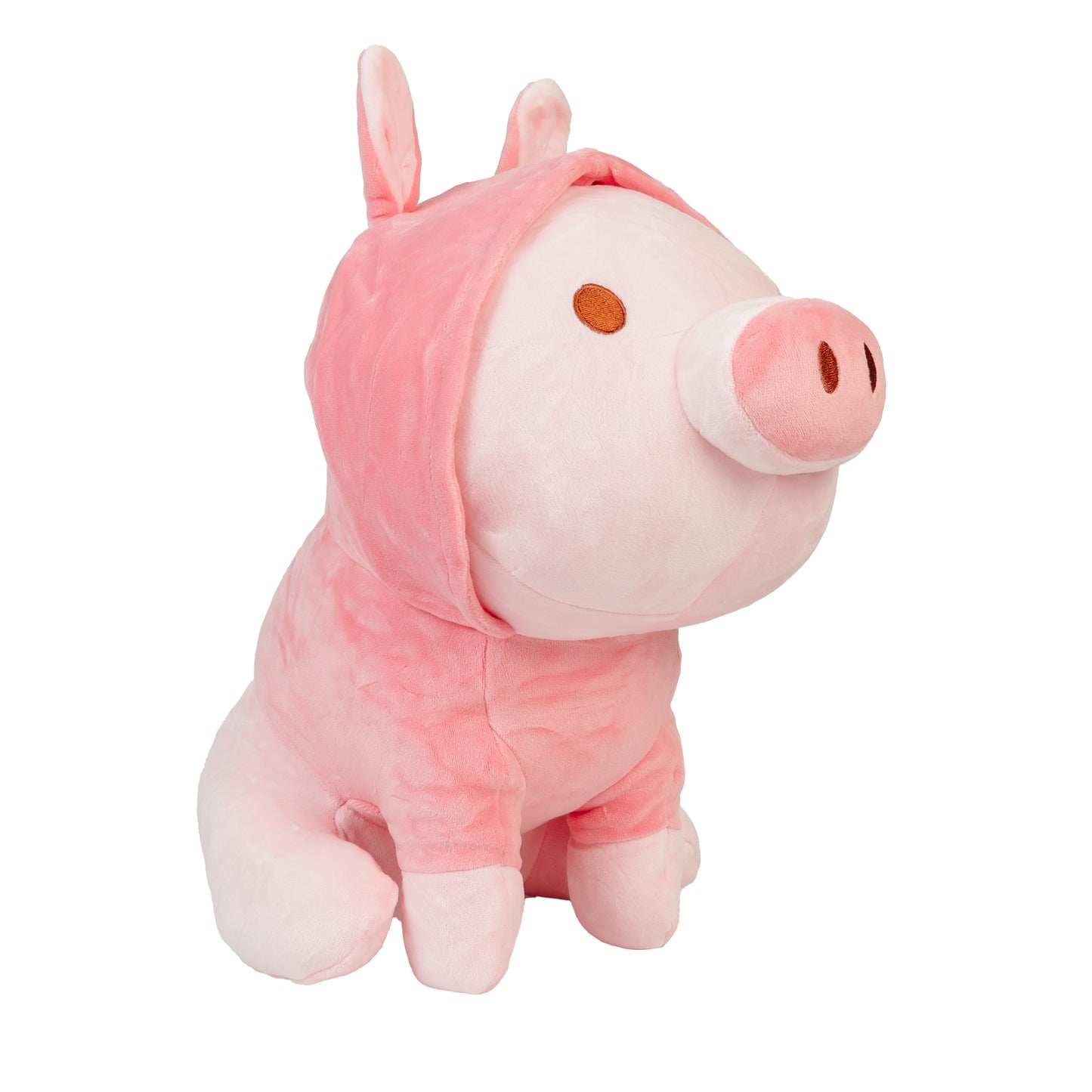 HANKLEY Pink Pig Plush Toy 12 Inch Soft Stuffed Doll with Bunny Ears for Kids & Gifting