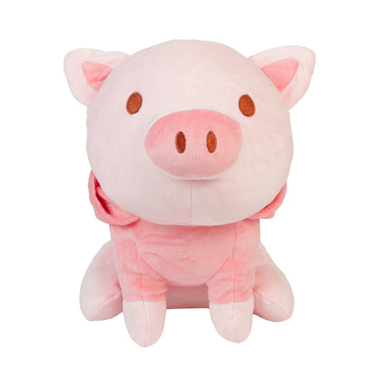 HANKLEY Pink Pig Plush Toy 12 Inch Soft Stuffed Doll with Bunny Ears for Kids & Gifting