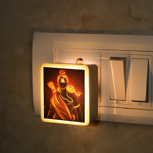 Lexton Jai Shri Ram LED Night Lamp – Warm White, 0.5W, Spiritual Ambiance