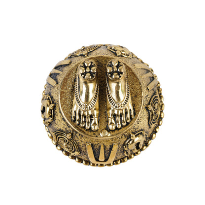 Klassic 1.5 Inch Brass Charan Paduka Idol for Home Temple