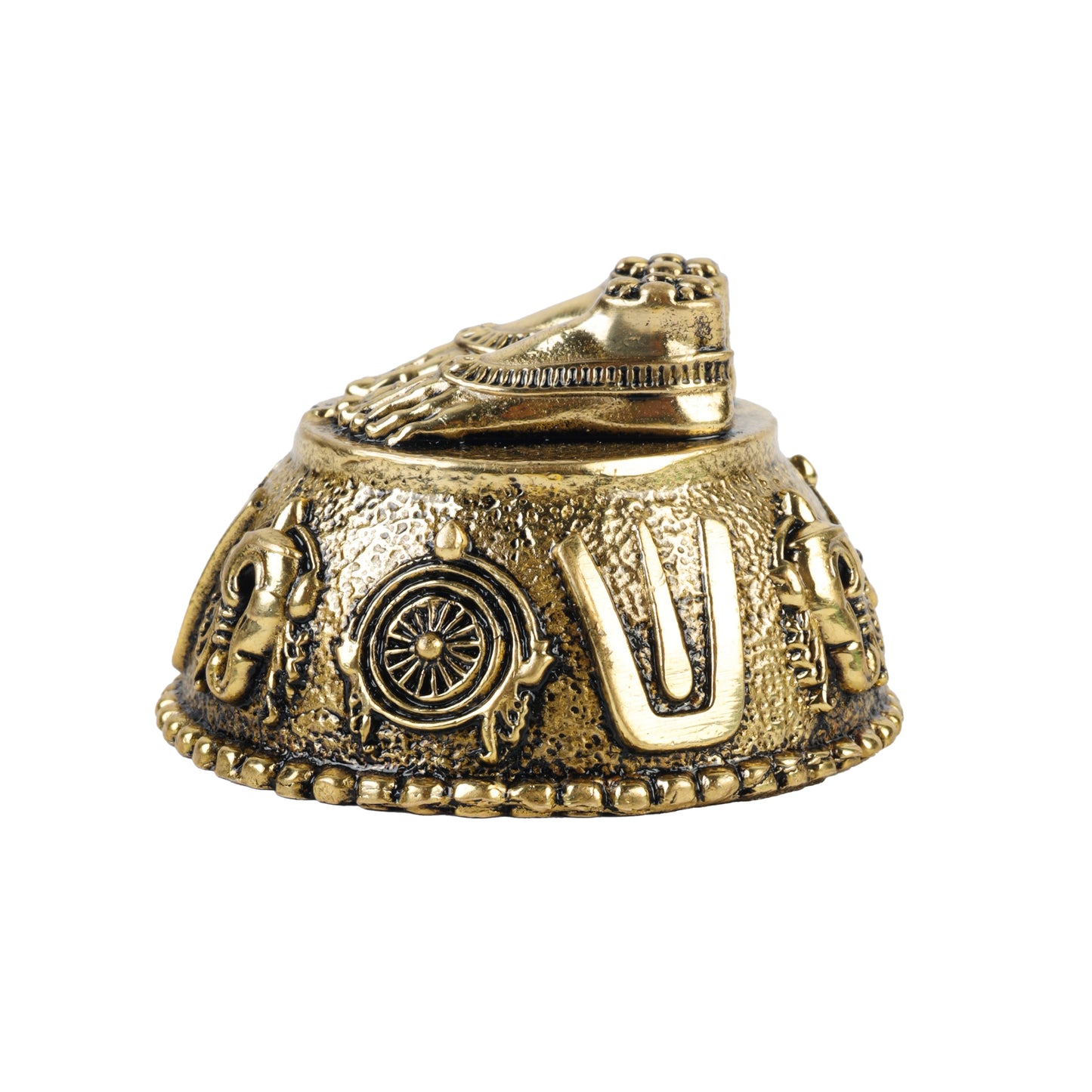 Klassic 1.5 Inch Brass Charan Paduka Idol for Home Temple