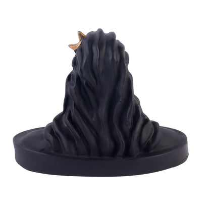 Klassic 4.7 Inch Black Adiyogi Shiva Idol with Golden Accents for Mandir, Meditation Room & Desk