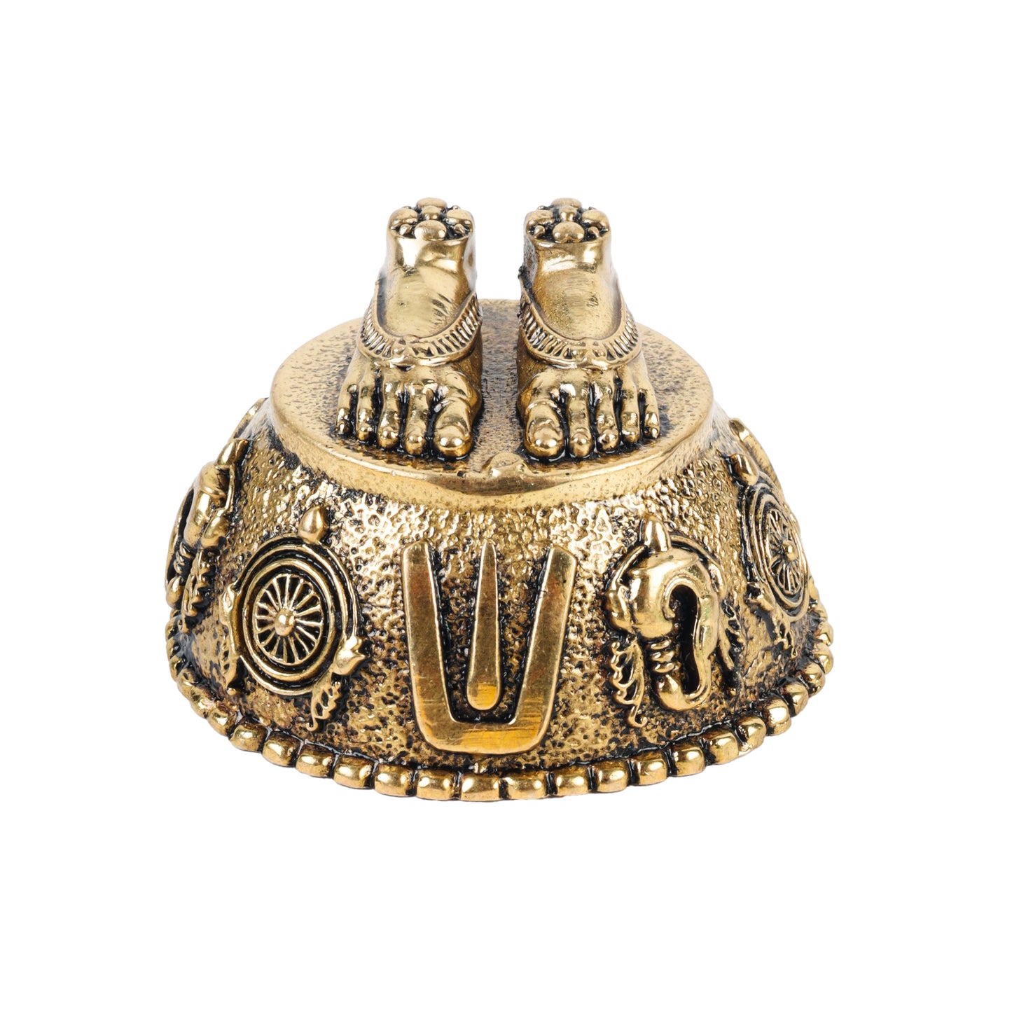 Klassic 1.5 Inch Brass Charan Paduka Idol for Home Temple