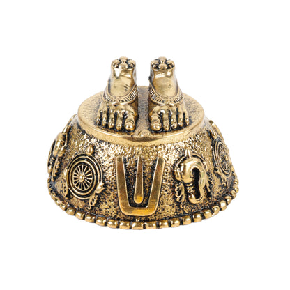 Klassic 1.5 Inch Brass Charan Paduka Idol for Home Temple