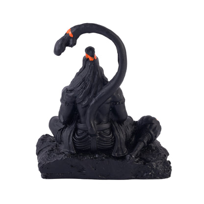 Klassic 3.5 Inch Black Meditating Hanuman Idol with Ram Heart Design for Mandir