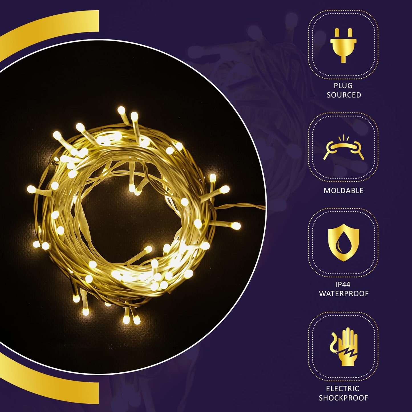 Lexton Lunar 75 LED Warm White Fairy String Lights
