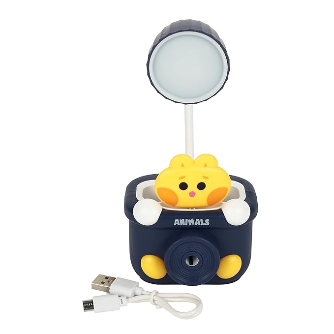 Lexton Camera Shaped LED Study Lamp | Kids Rechargeable Desk Light Blue