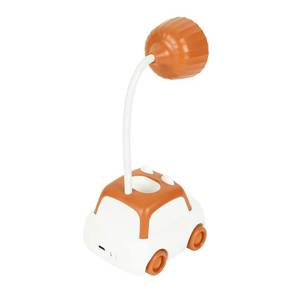 Lexton Car Shaped LED Study Lamp | Kids Desk Light Brown