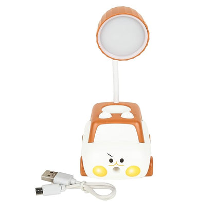 Lexton Car Shaped LED Study Lamp | Kids Desk Light Brown