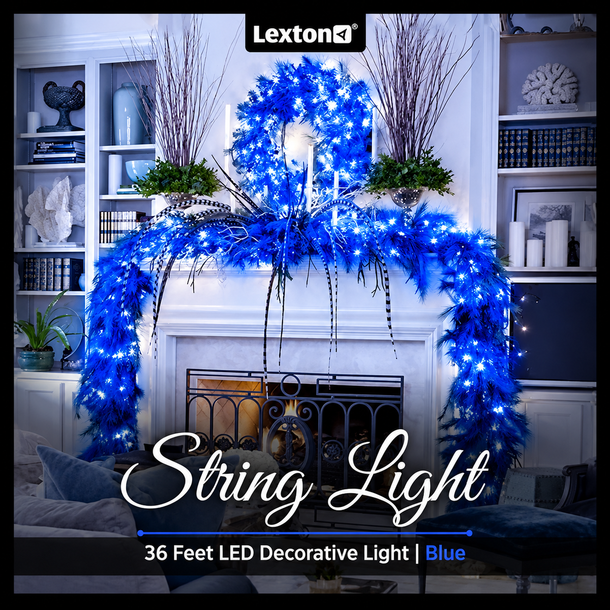 Lexton Power Pixel Blue Fairy Lights for Events and Celebrations